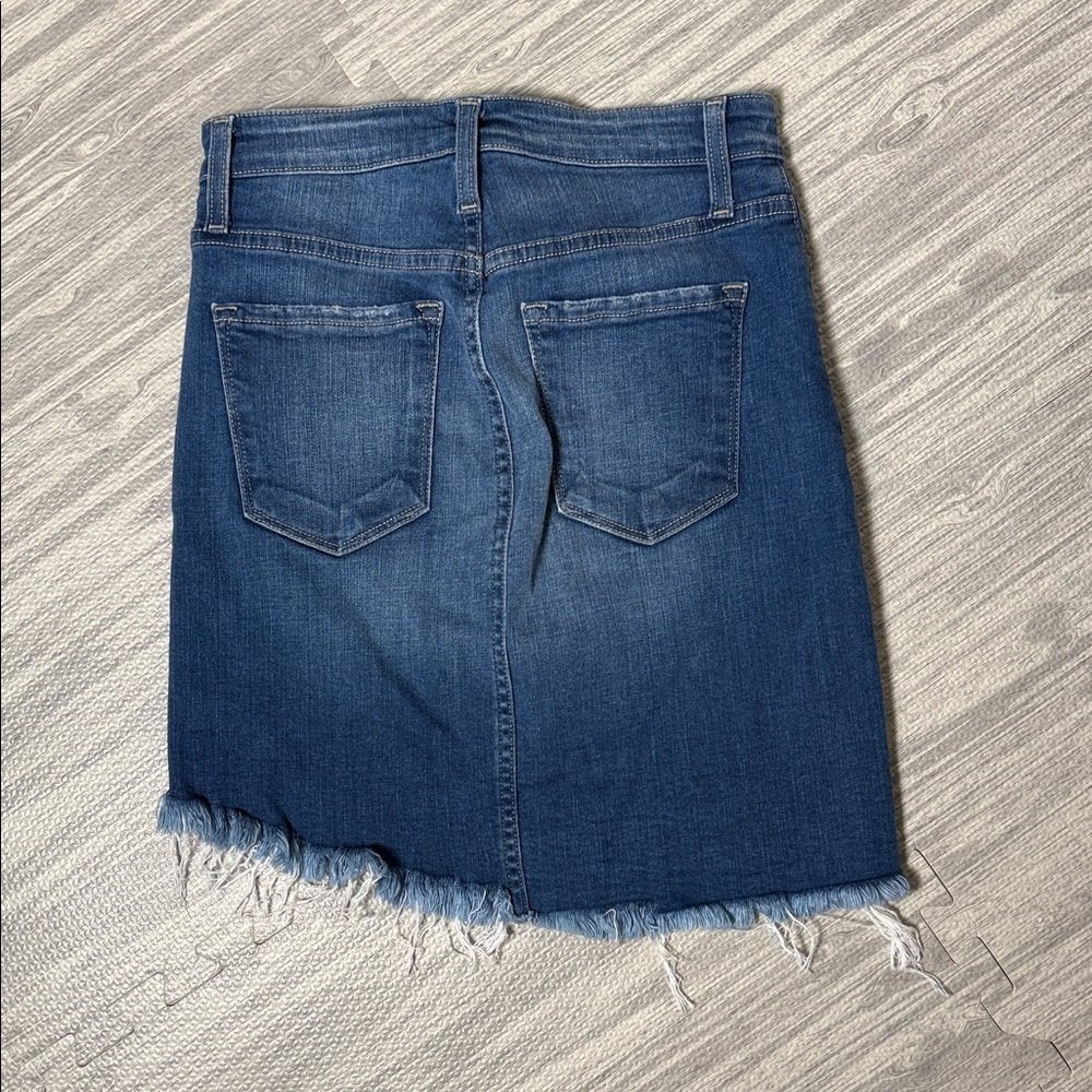 Flying Monkey Asymmetrical Dark Blue Denim Skirt Size 24 - Picture 3 of 5